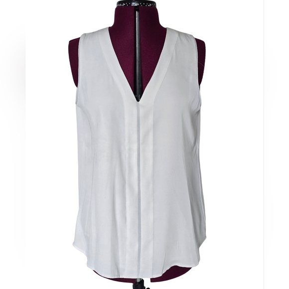 White House Black Market Tops - White House Black Market Light Gray Sleeveless Blouse